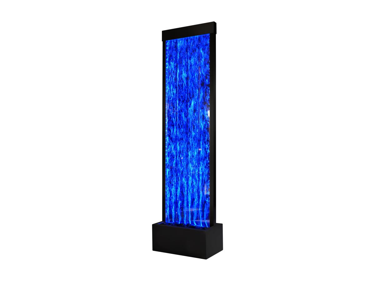 Sprudelnde Wasserwand mit bunter LED-Beleuchtung - 150 cm - Schwarz - BLENN günstig online kaufen