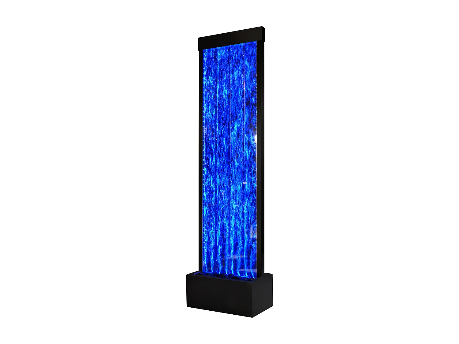 Sprudelnde Wasserwand mit bunter LED-Beleuchtung - 150 cm - Schwarz - BLENNIE