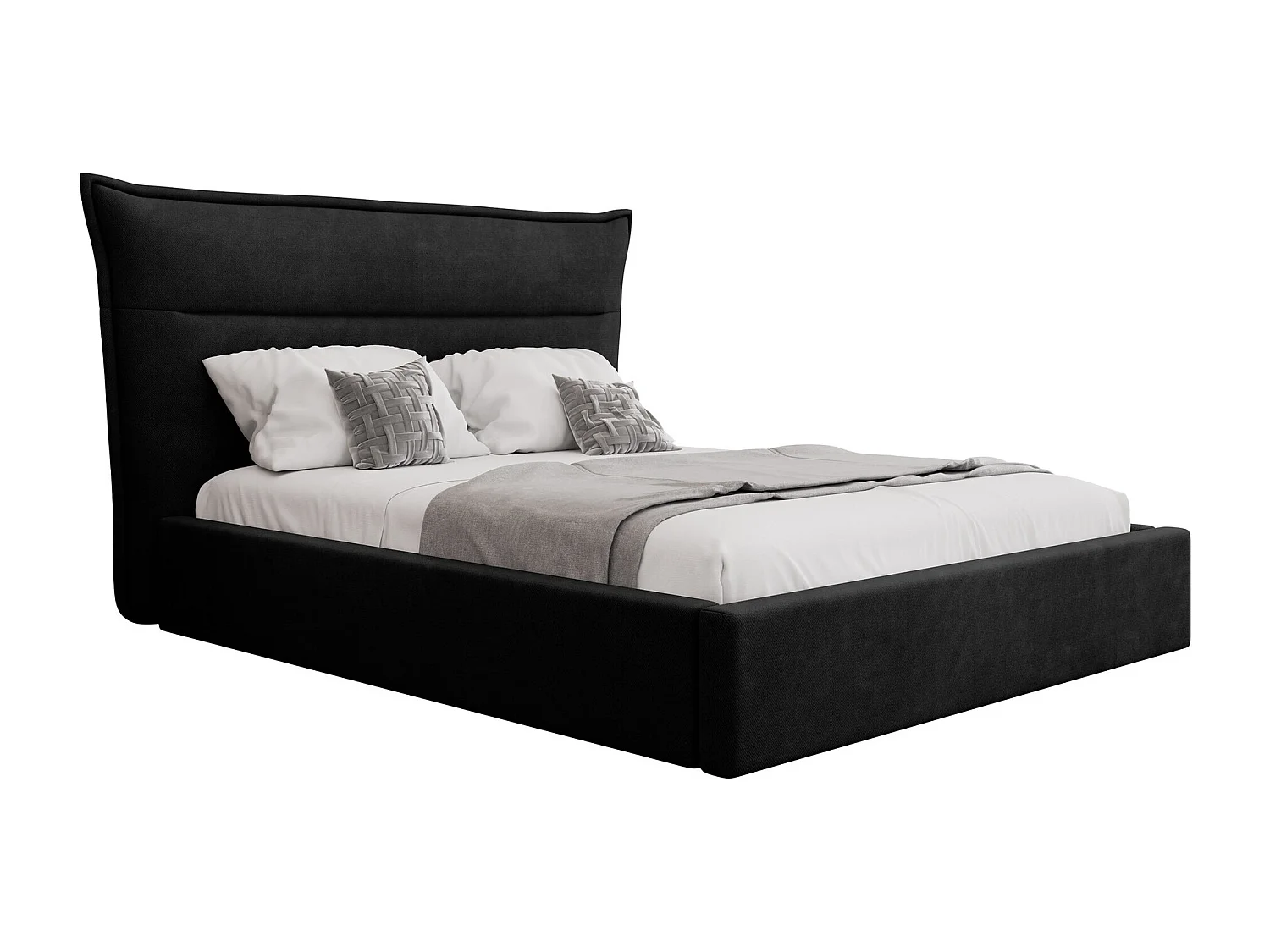 Cama Comfivo 400, Doble, Negro, 180x200, Tapiz, Somieres, 230x224x122cm
