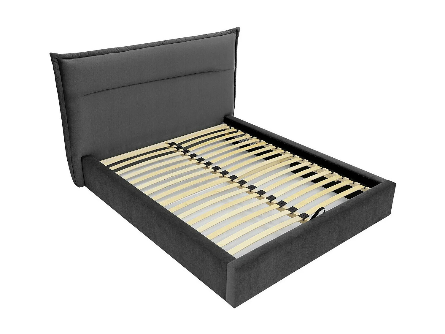 Lit Comfivo 400, Double, Gris, 180x200, Tissu, Disponible, 230x224x122cm