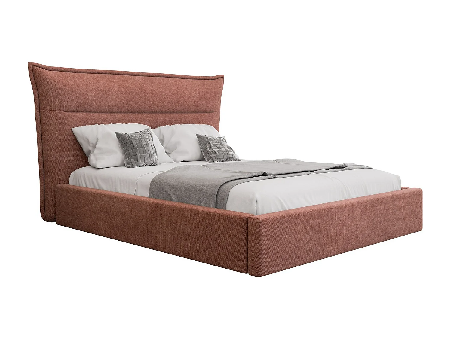 Cama Comfivo 400, Doble, Rosa, 140x200, Tapiz, Somieres, 190x224x122cm