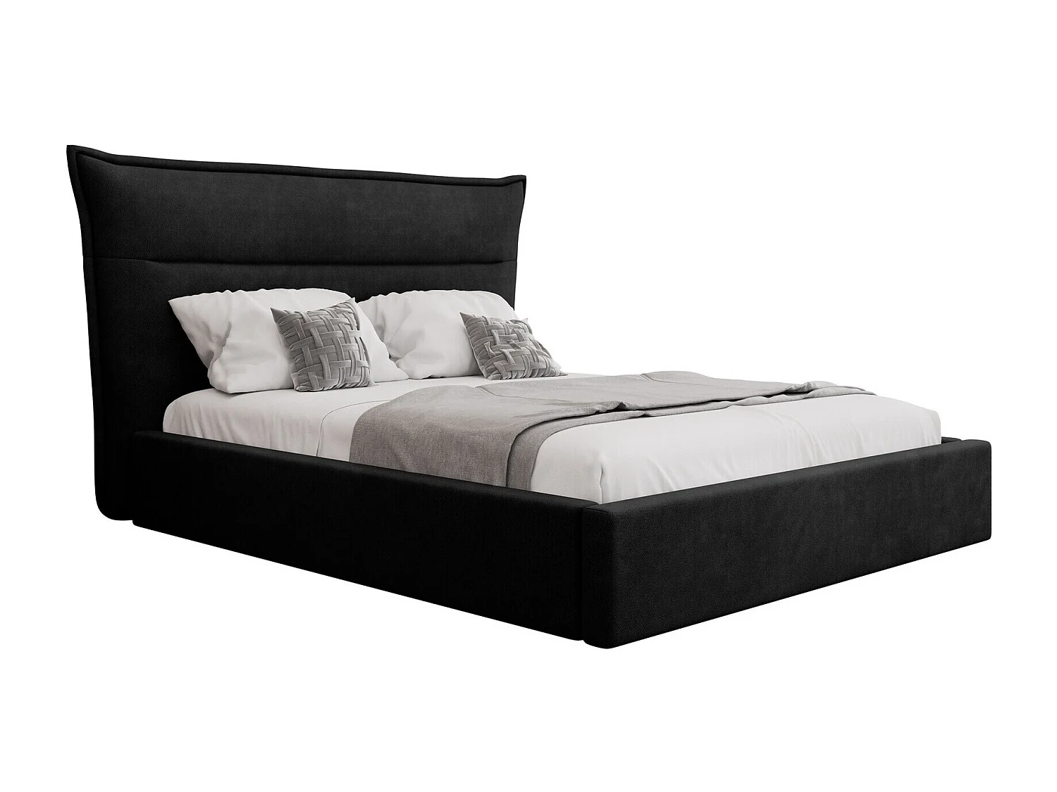 Cama Comfivo 400, Doble, Negro, 140x200, Tapiz, Somieres, 190x224x122cm