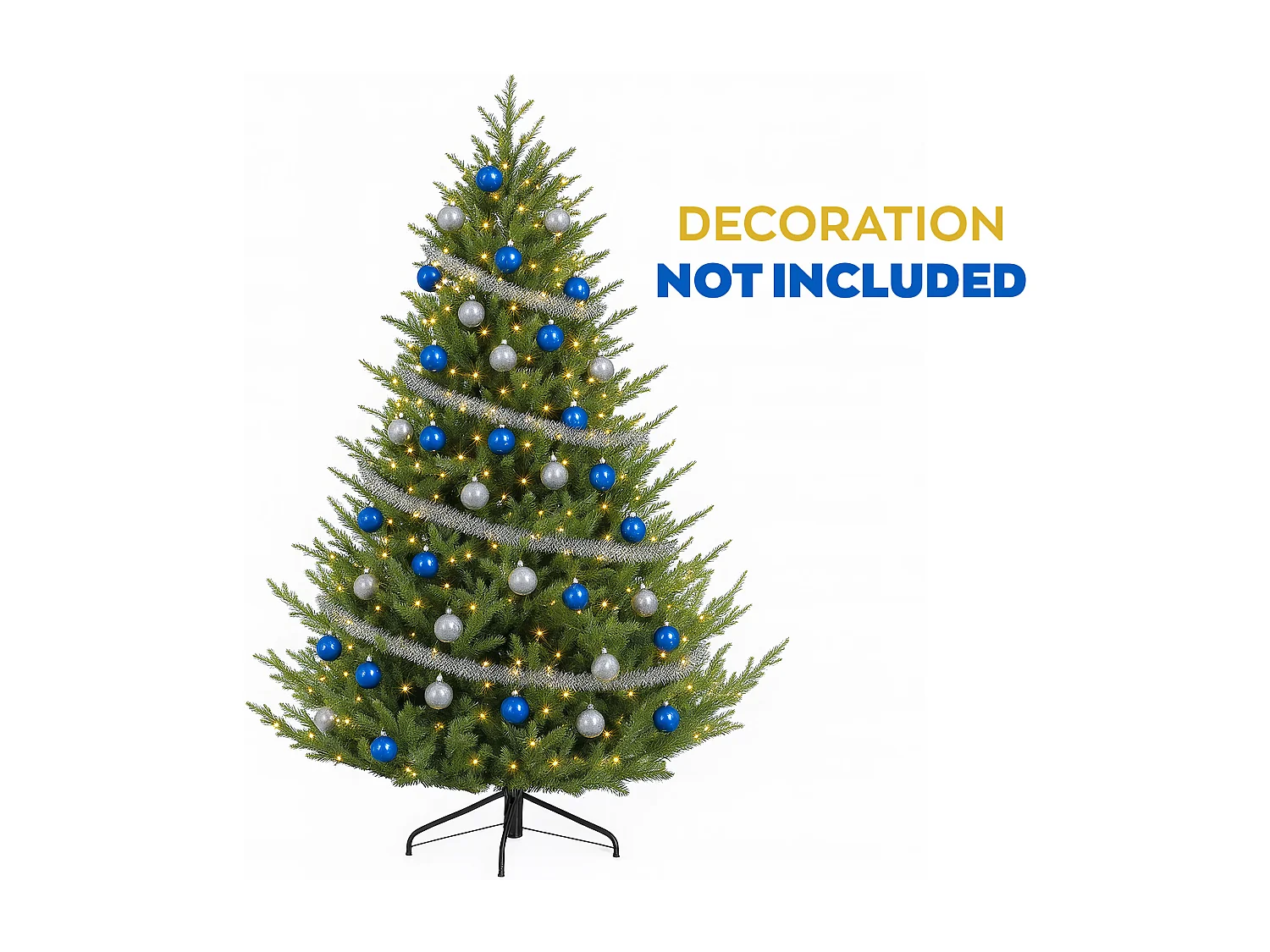 Rockefeller - Árbol de Navidad de efecto realista en PE y PVC ø208x270H, 4664 puntas