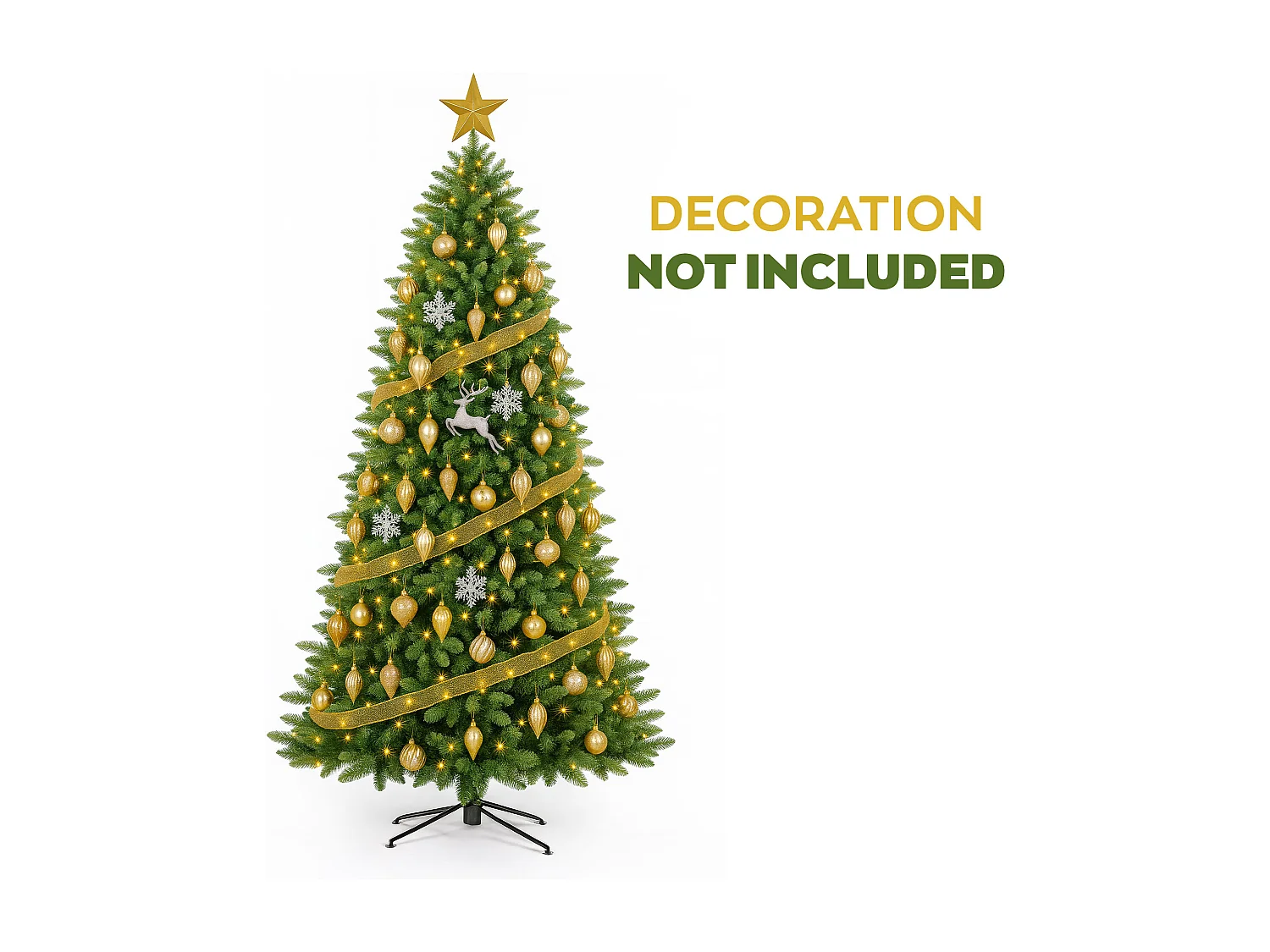 Venus - Árbol de Navidad con efecto realista en PE y PVC ø96x180H, 937 puntas