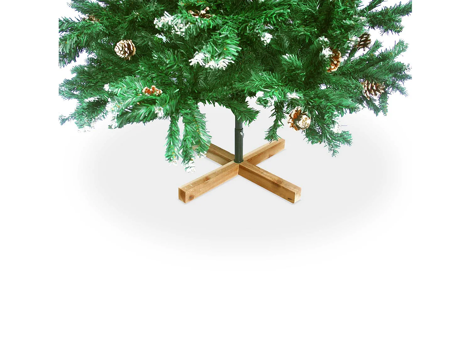 Prancer - Árbol de Navidad con nieve y piñas ø85 x150H cm, 450 ramas y 32 piñas