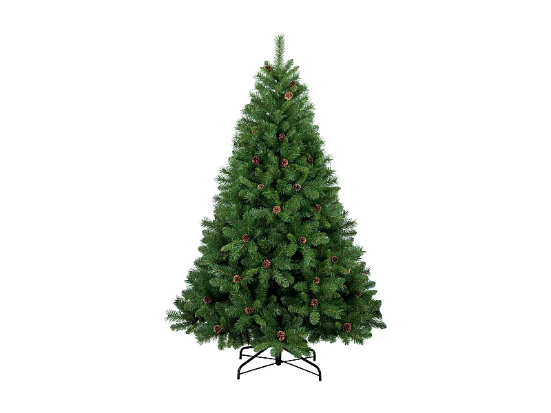Boho - Árbol de Navidad con piñas de PVC ø132x210H cm, 1053 puntas