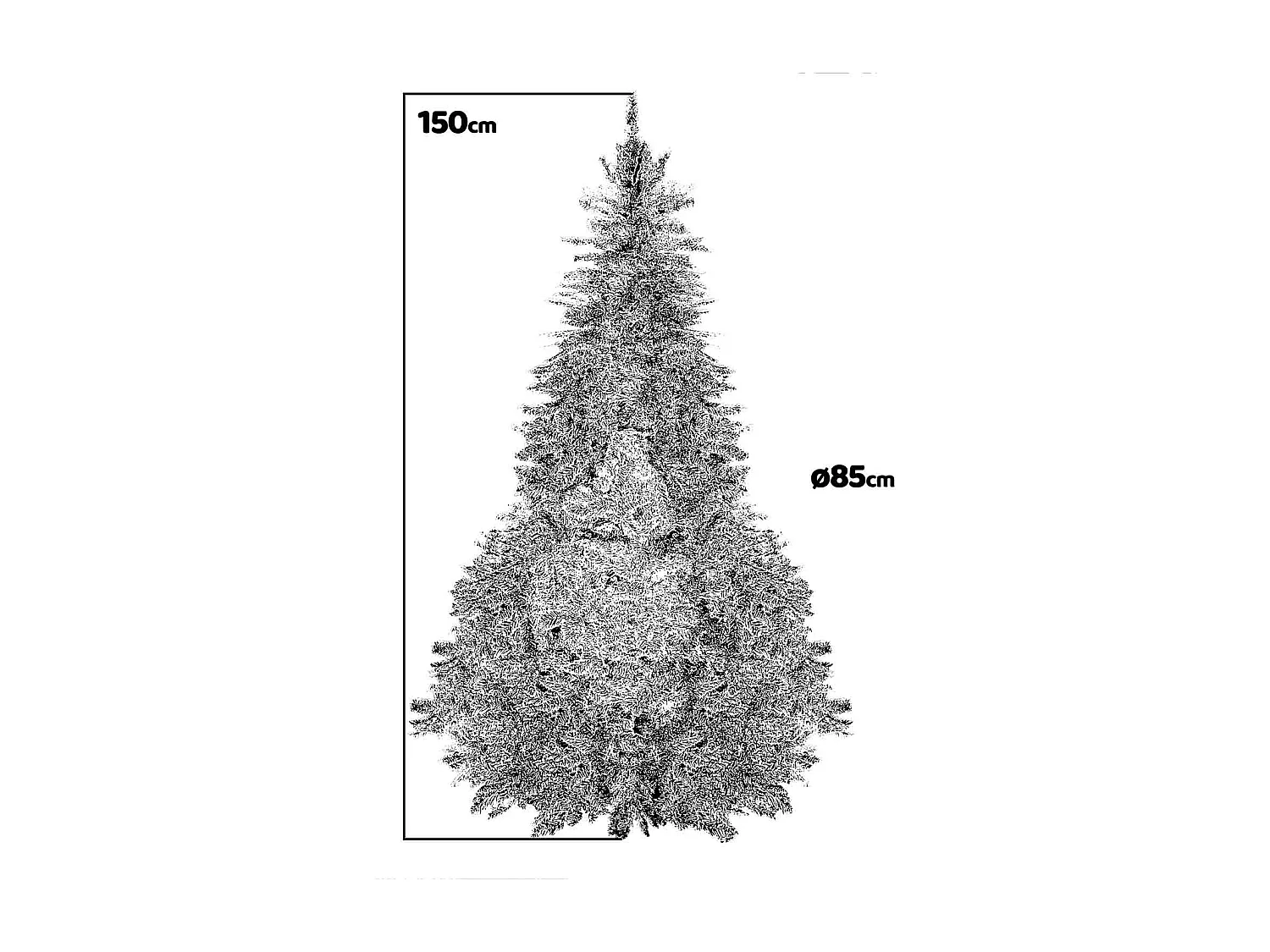 Dancer - Sapin de Noël en PVC ø85 x 150H cm, 650 branches