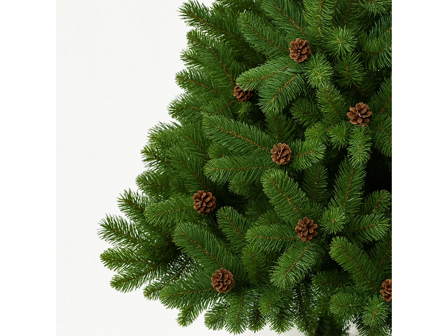 Boho - Árbol de Navidad con piñas de PVC ø111x180H cm, 697 puntas