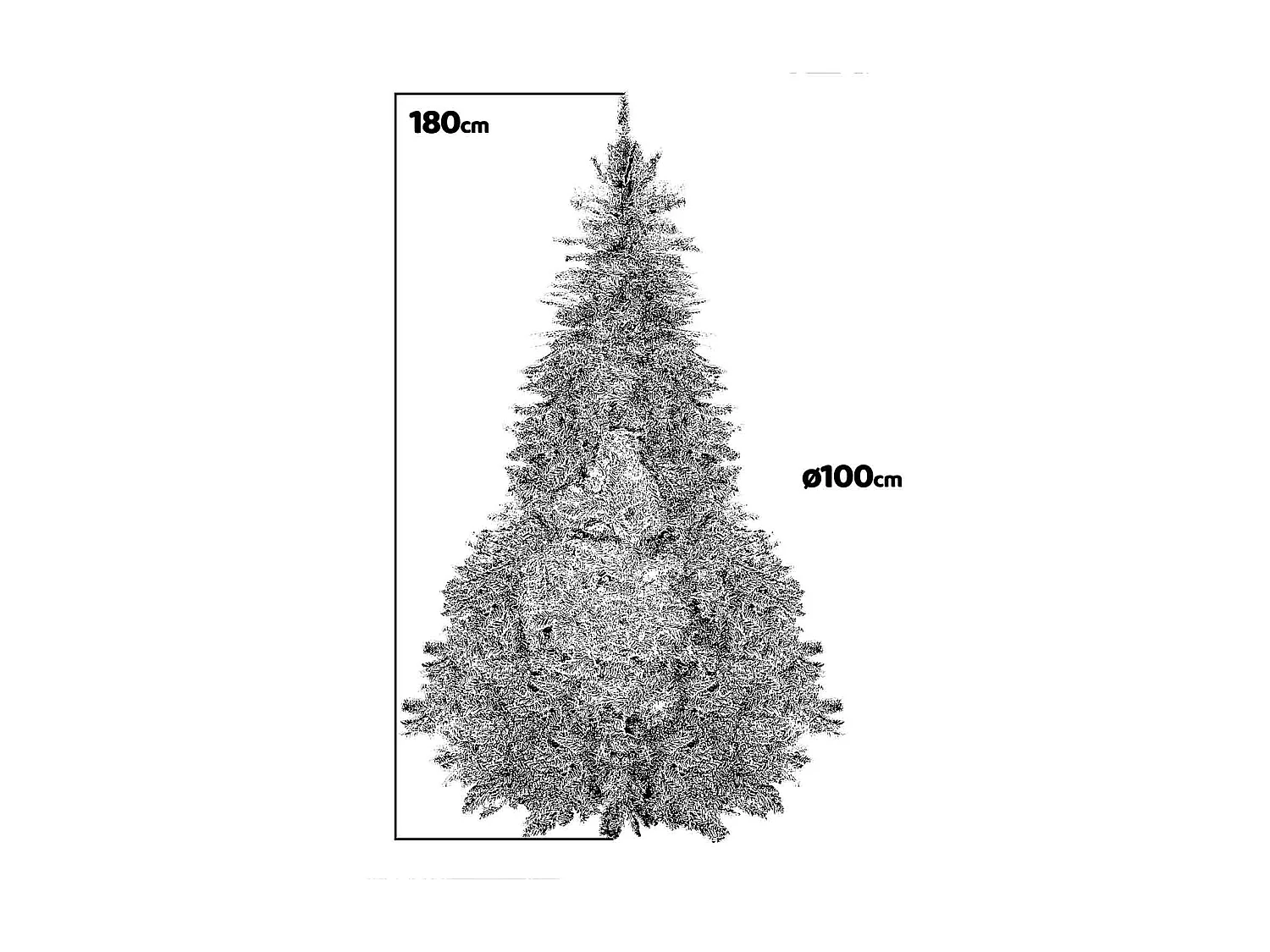 Dancer - Sapin de Noël en PVC ø100 x 180H cm, 1000 branches