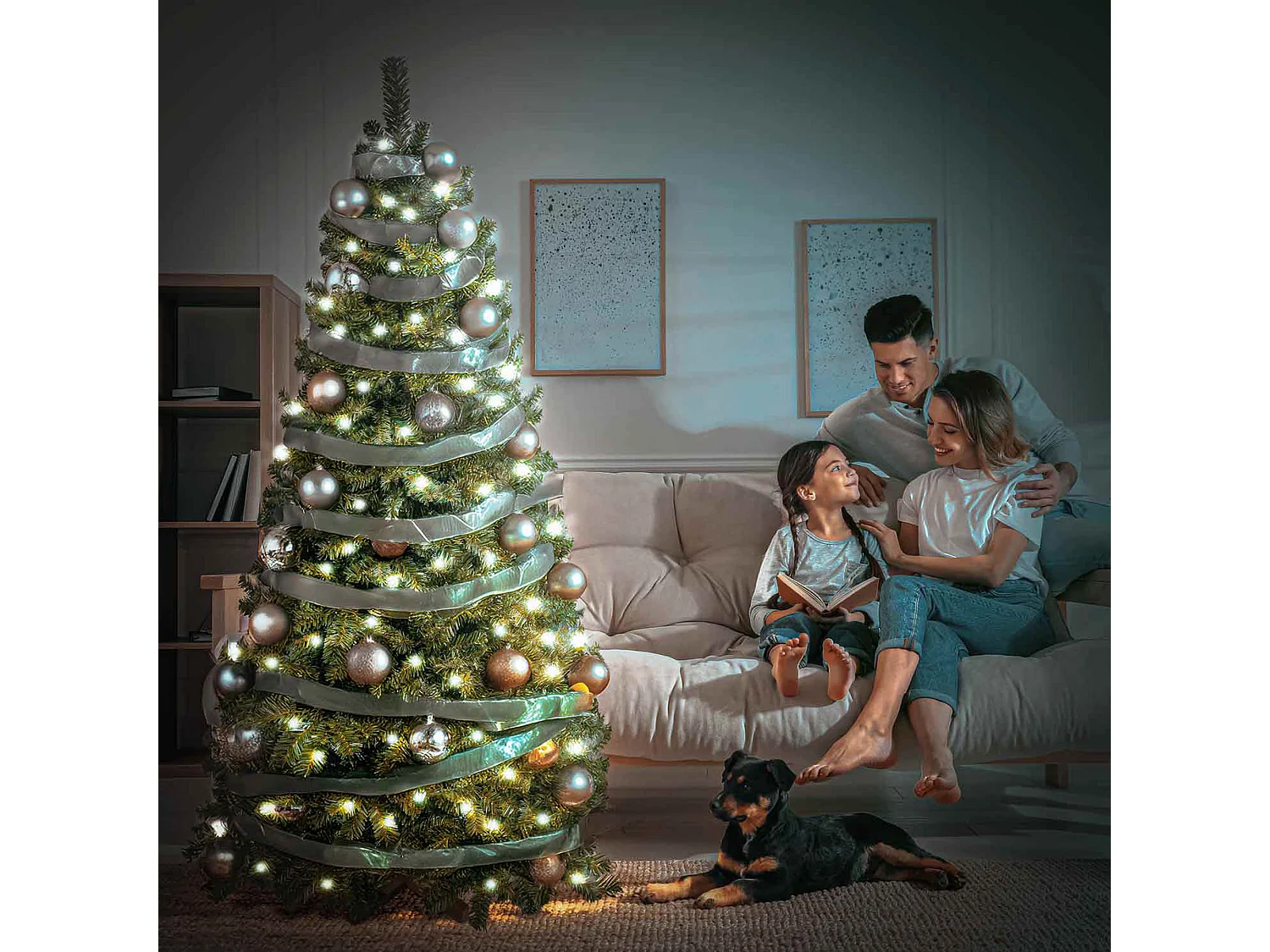 Dasher - Sapin de Noël en PVC ø95 x 180H cm, 750 branches