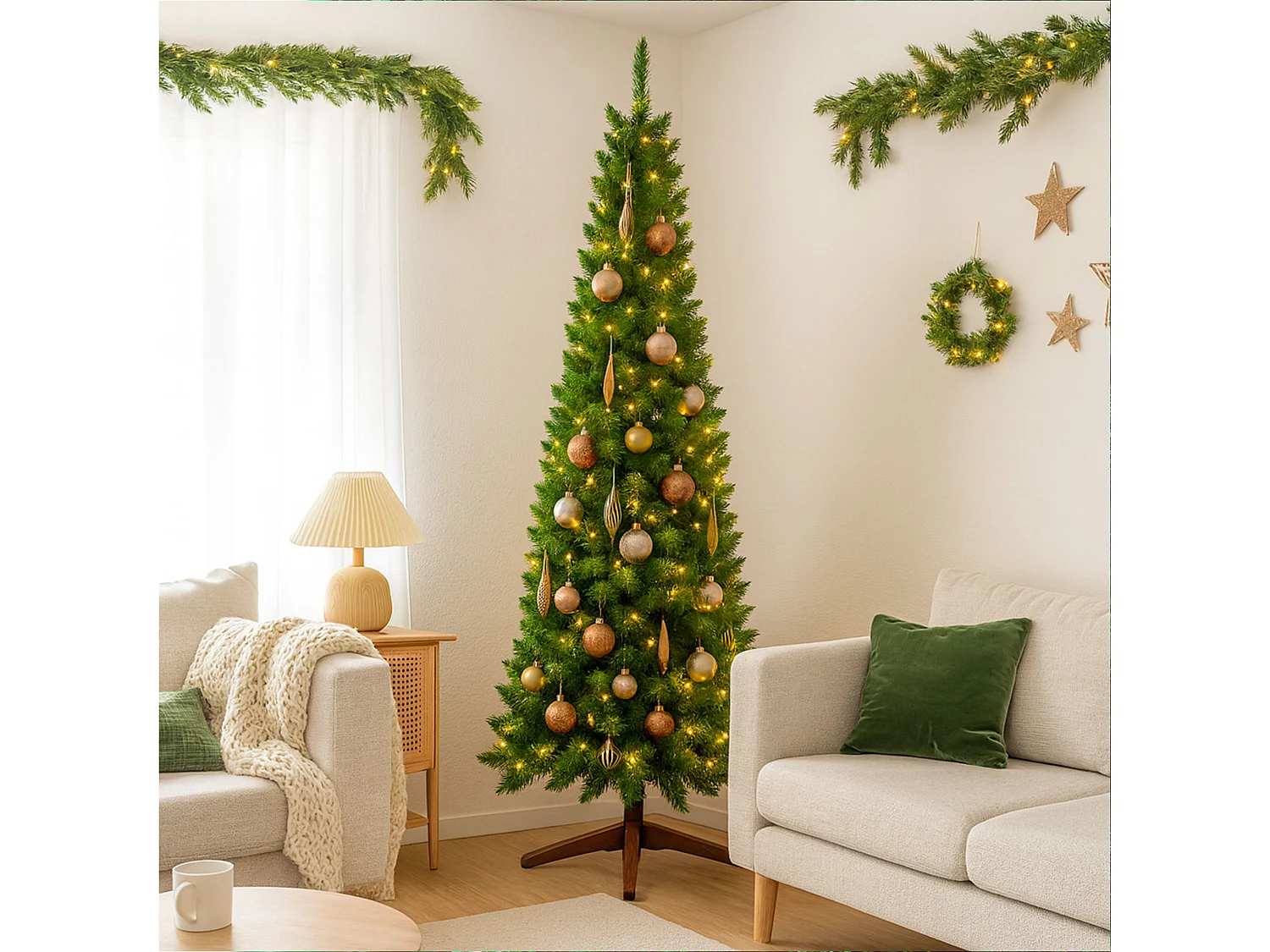 Vixen -  Sapin de Noël modèle Slim ø61 x 180H, 326 branches