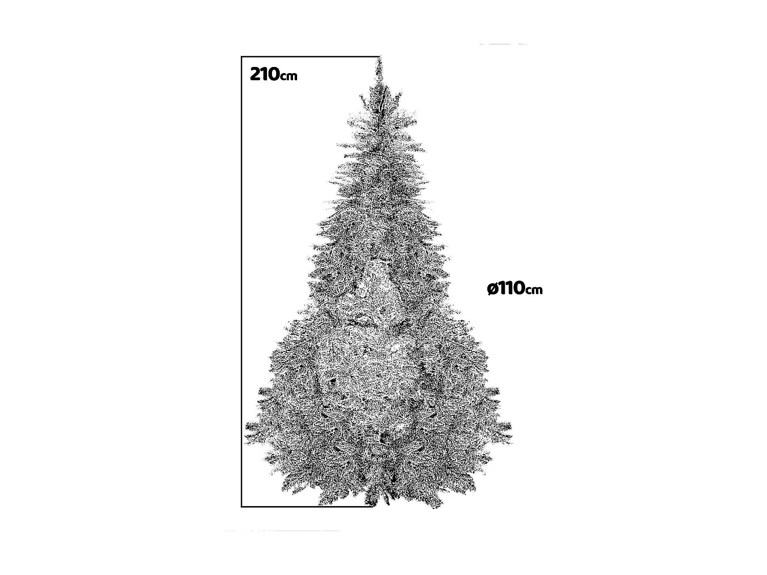 Dancer - Sapin de Noël en PVC ø110 x 210H cm, 1500 branches