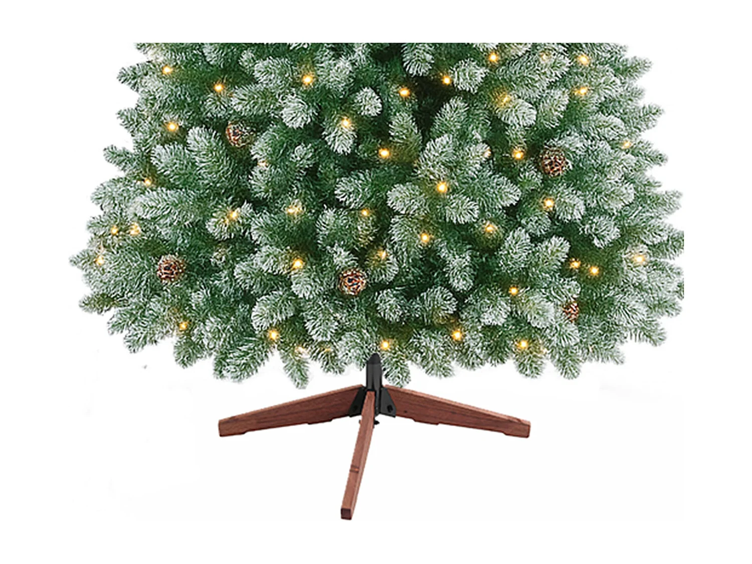 Comet - Sapin de Noël avec lumières LED et cônes ø100 x 180H, 800 branches e 50 cônes