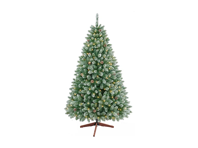 Comet - Sapin de Noël avec lumières LED et cônes ø85 x150H, 380 branches et 20 cônes