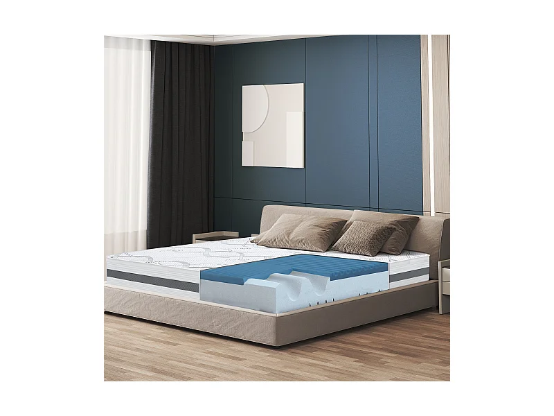 Materasso Singolo 100 x 185 Memory Foam | Premium Quality | altezza 22 cm | Made in Italy