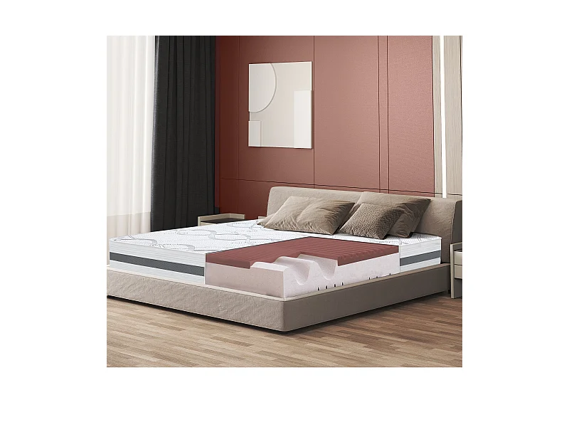 Matelas Simple 100 x 180 à mémoire de forme| Premium Quality | Hauteur 27 cm | Made in Italy