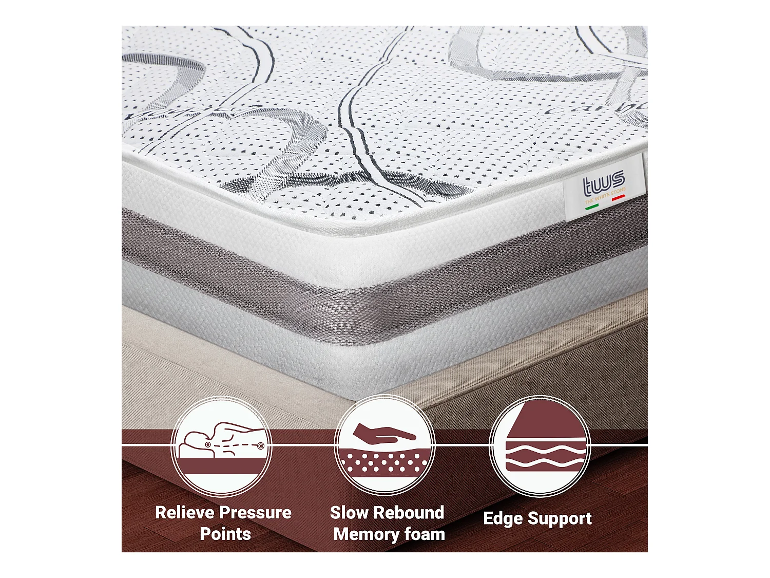 Doppelmatratze 140 x 195 Memory Foam | Premium Qualität | Höhe 27 cm | Made in Italy