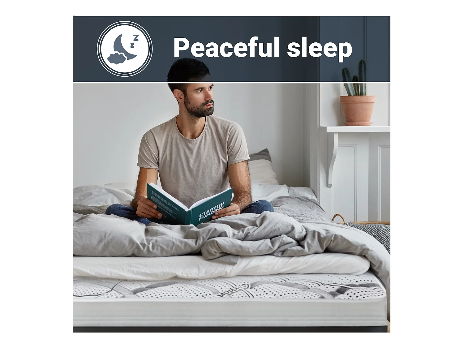 Matelas Simple 75 x 170 à mémoire de forme| Premium Quality | Hauteur 22 cm | Made in Italy