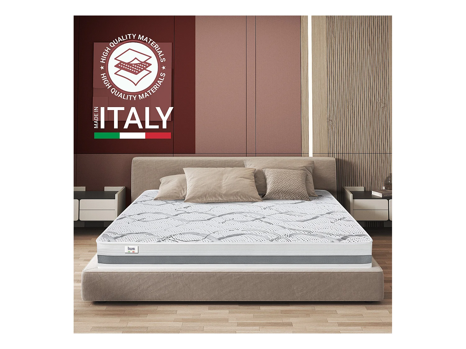 Matelas Simple 80 x 160 à mémoire de forme| Premium Quality | Hauteur 27 cm | Made in Italy