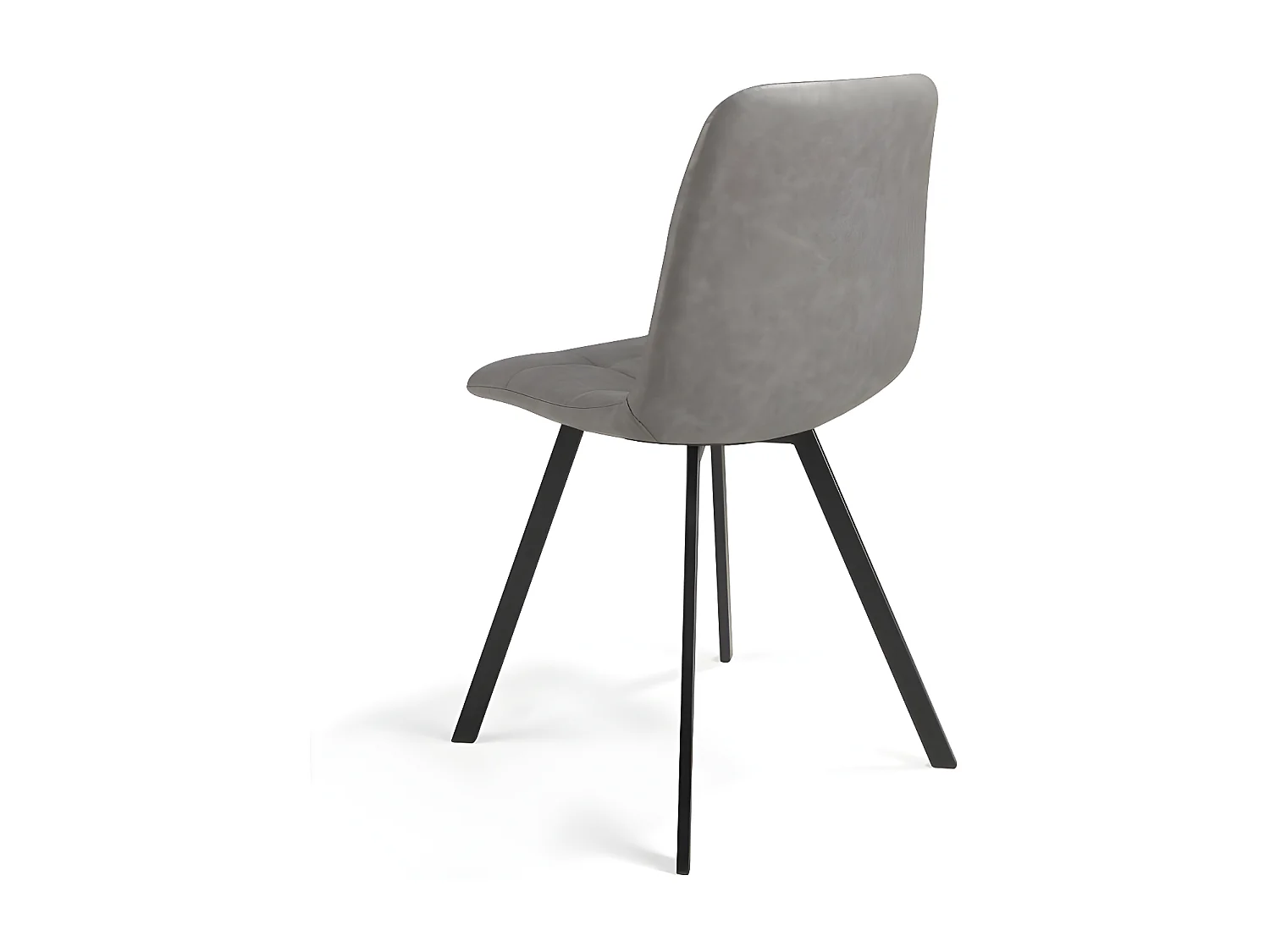 Pack 4 Sillas Salón tapizadas en polipiel. Patas en metal