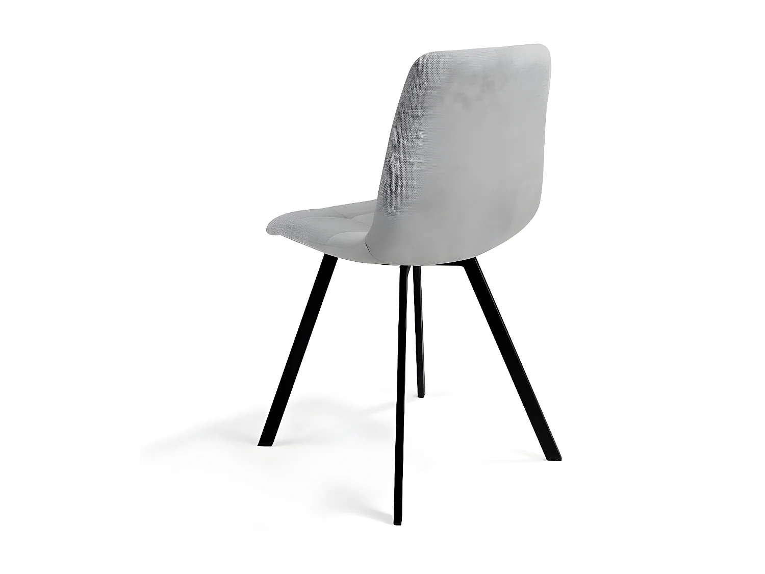 Pack 4 Sillas Salón tapizadas en tela. Patas en metal