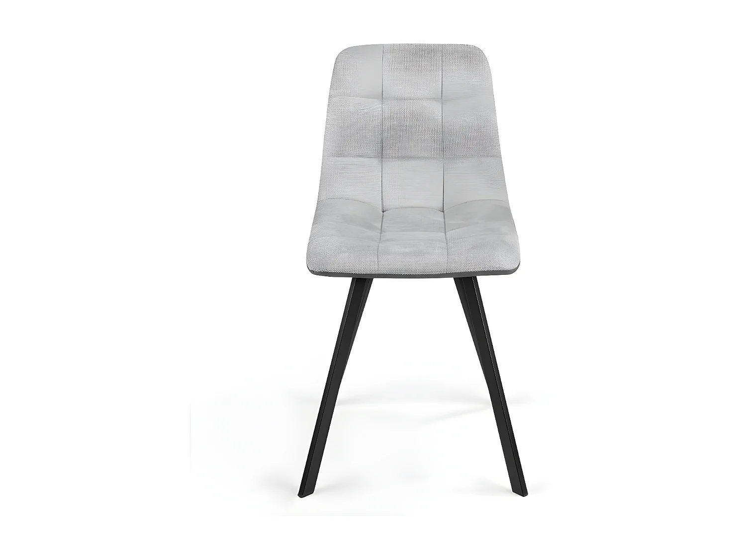 Pack 4 Sillas Salón tapizadas en tela y polipiel. Patas en metal