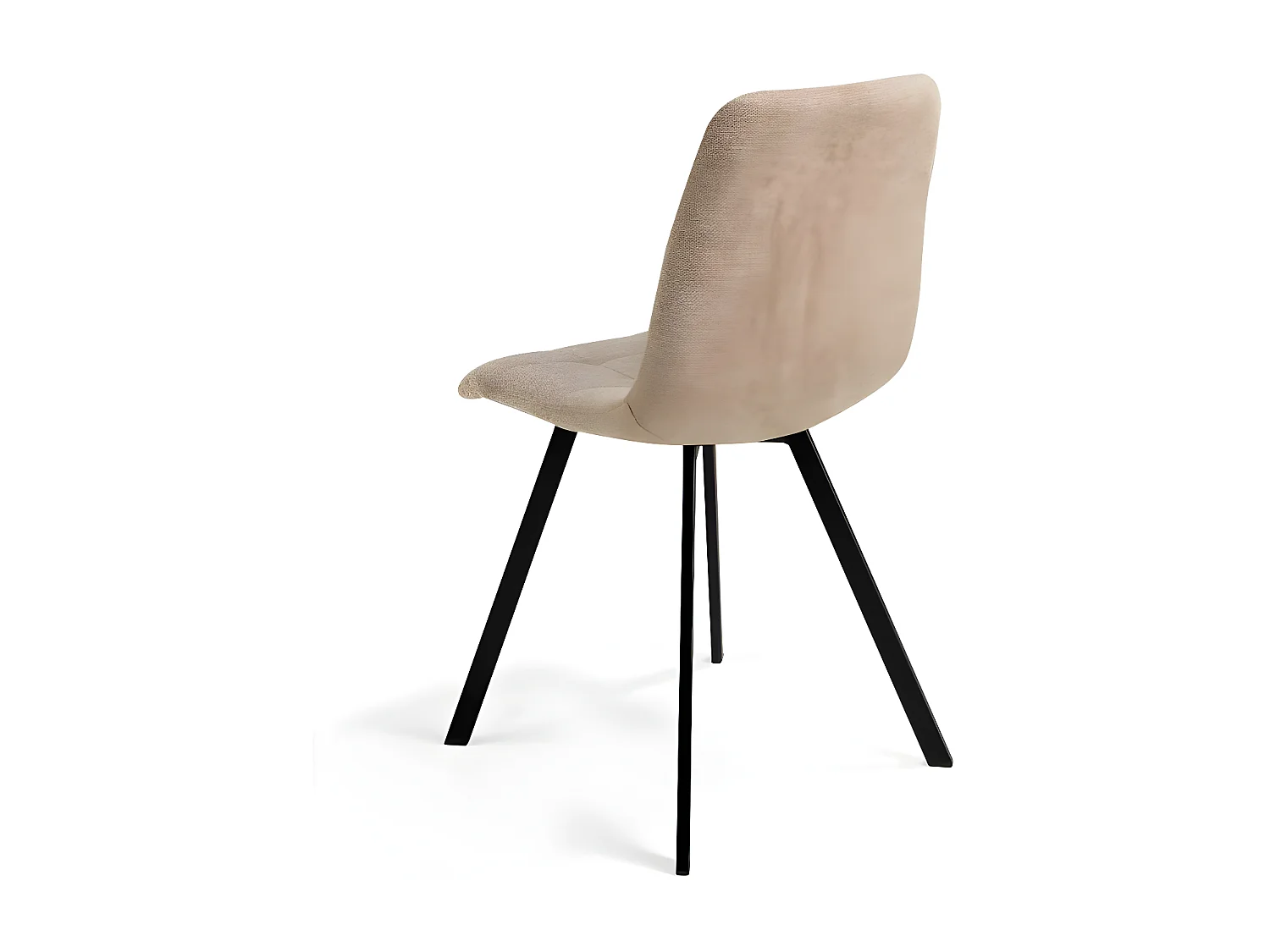 Pack 4 Sillas Salón tapizadas en tela. Patas en metal