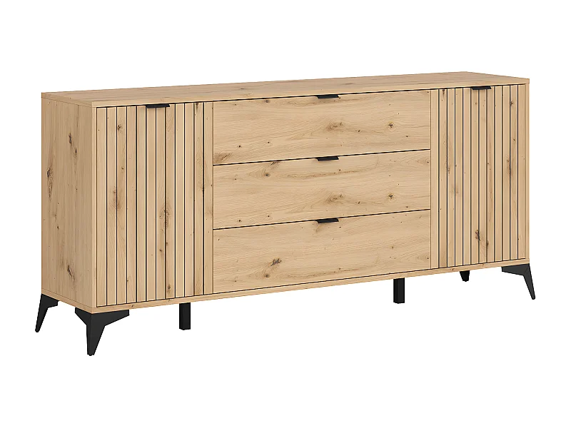 Dressoir 2 deuren 3 laden 180 cm Mao Hout