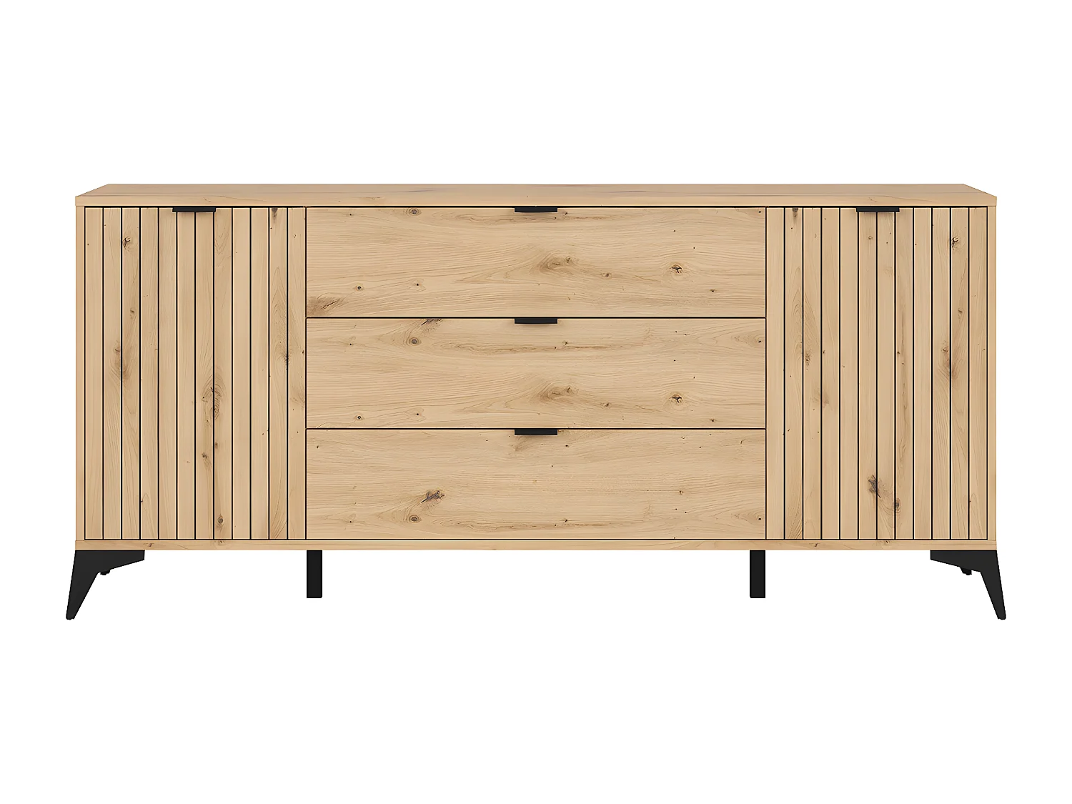 Buffet 2 portes 3 tiroirs 180 cm Mao Bois