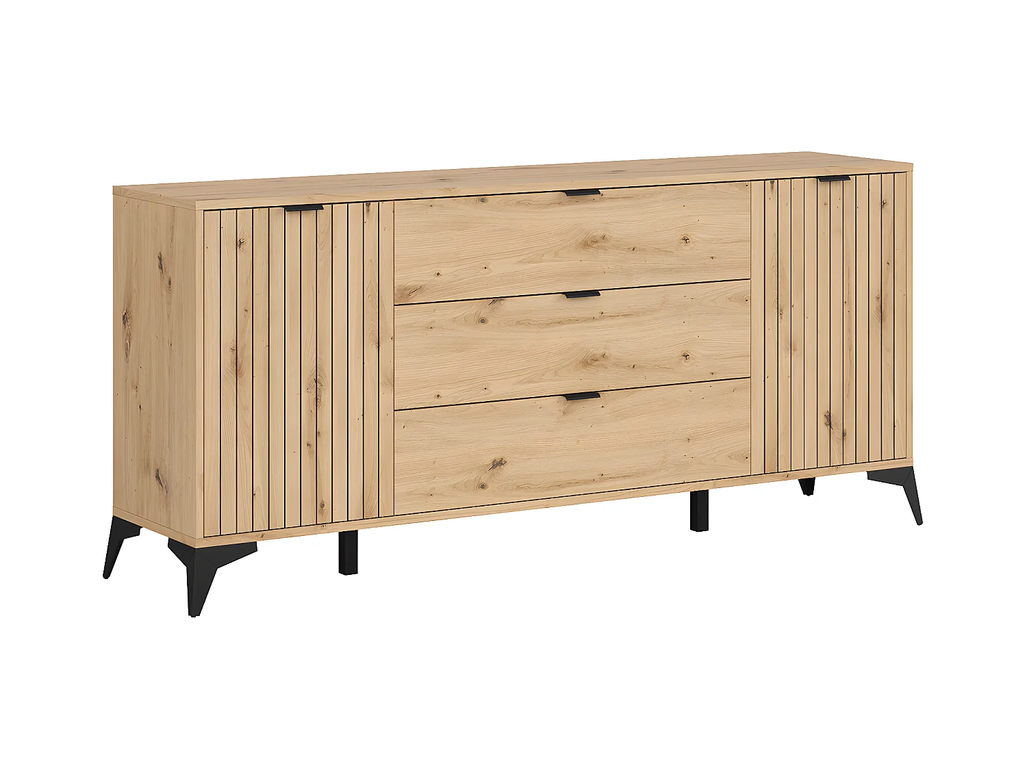 Bufé 2 puertas 3 cajones 180 cm Mao Madera