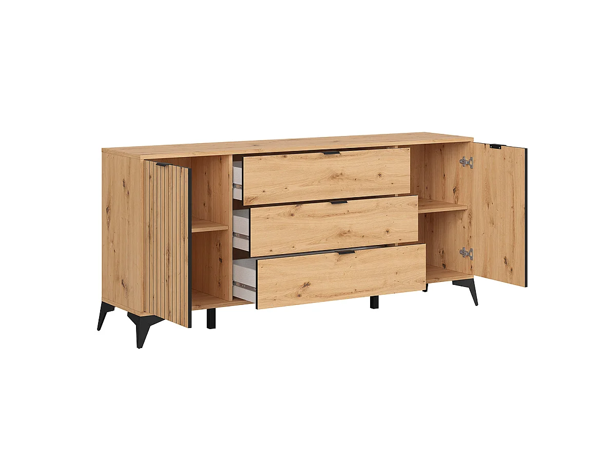 2-door 3-drawer sideboard 180 cm Mao Wood