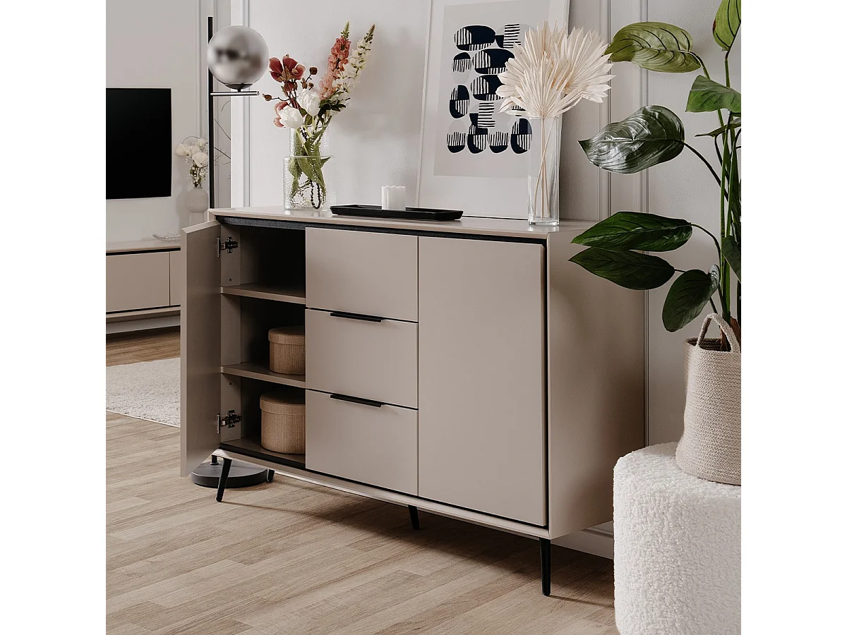 Sideboard 2 Türen und 3 Schubladen B135 cm - ARONA