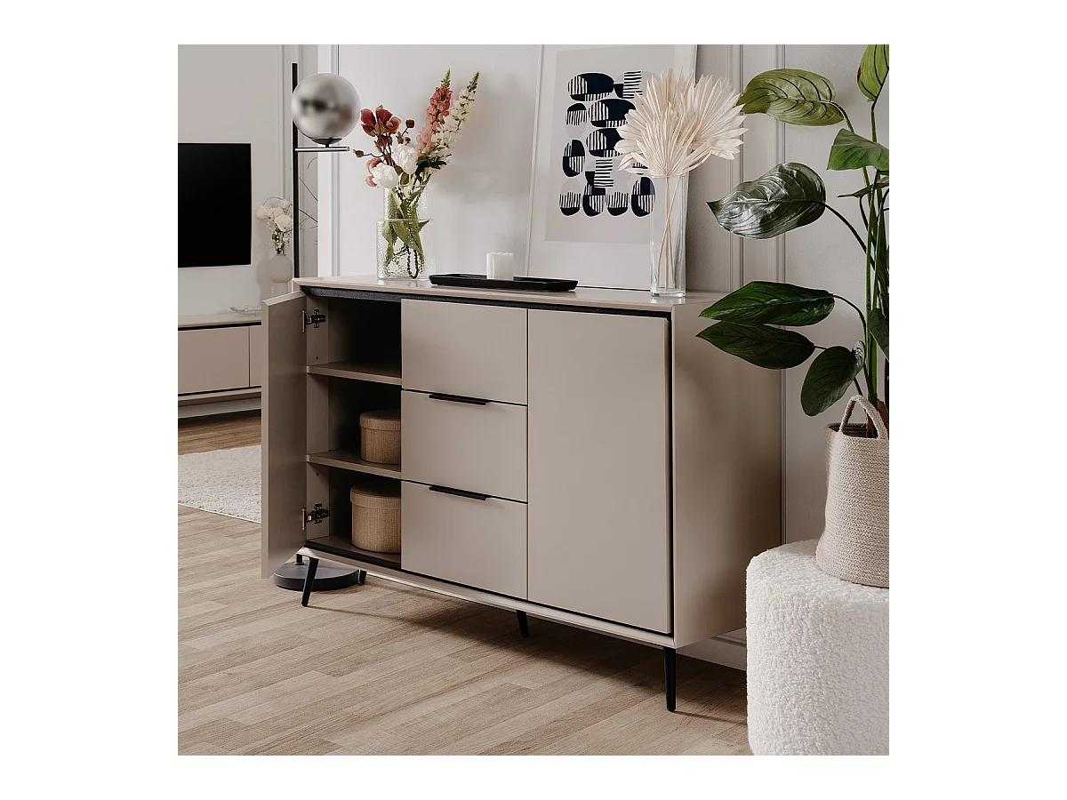 Buffet 2 Portes et 3 Tiroirs L135 cm - ARONA