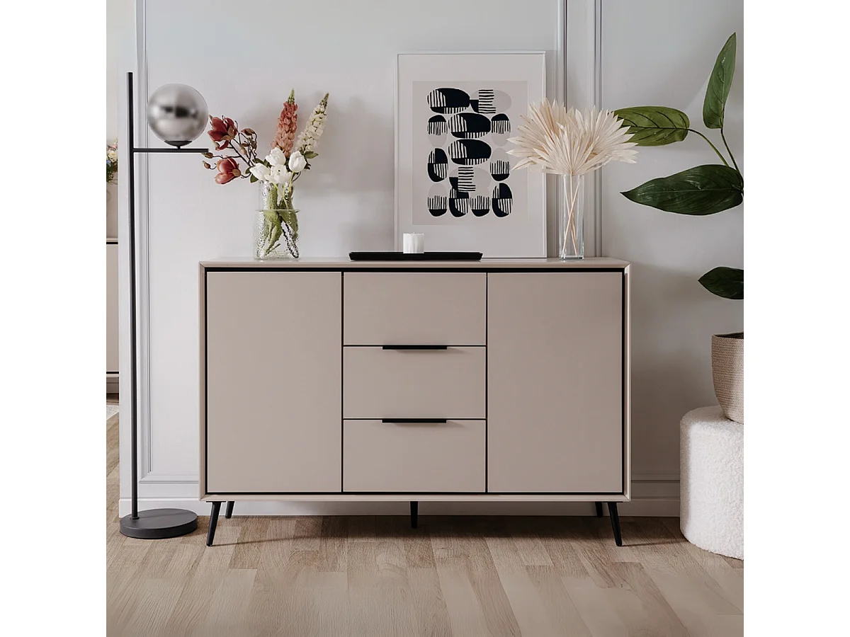 Buffet 2 Portes et 3 Tiroirs L135 cm - ARONA