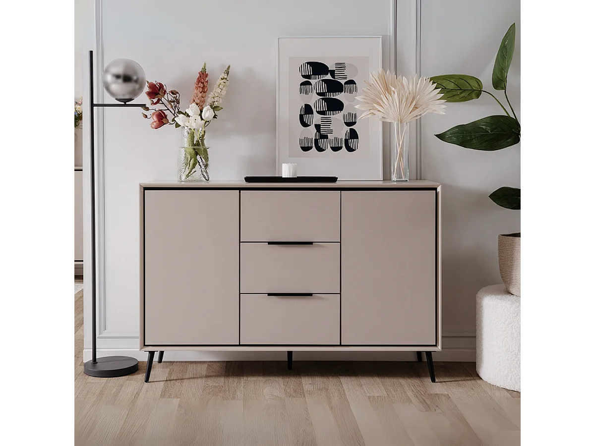 Buffet 2 Portes et 3 Tiroirs L135 cm - ARONA