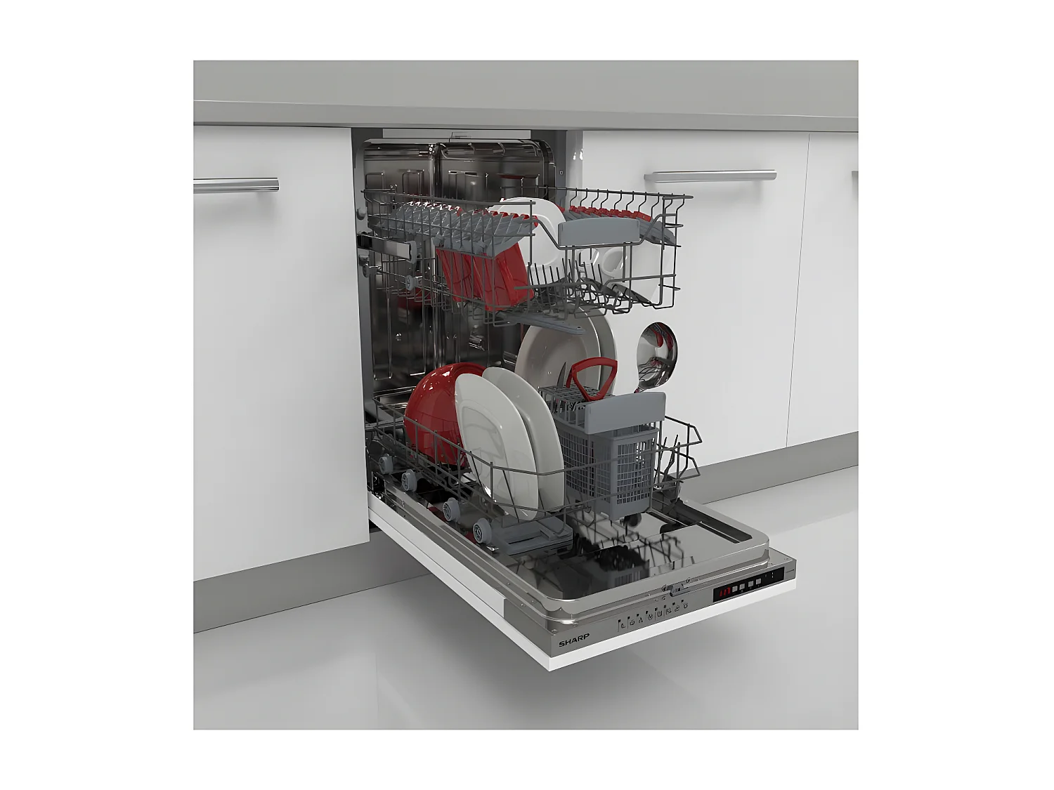Lave-vaisselle encastrable SHARP 10 Couverts 45cm E, QWI1GI47EX