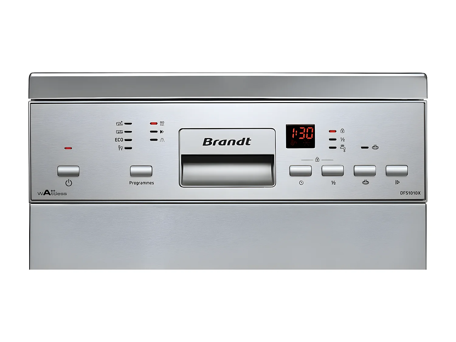 Lave-vaisselle pose libre BRANDT 10 Couverts 45cm A++, BRADFS1010X