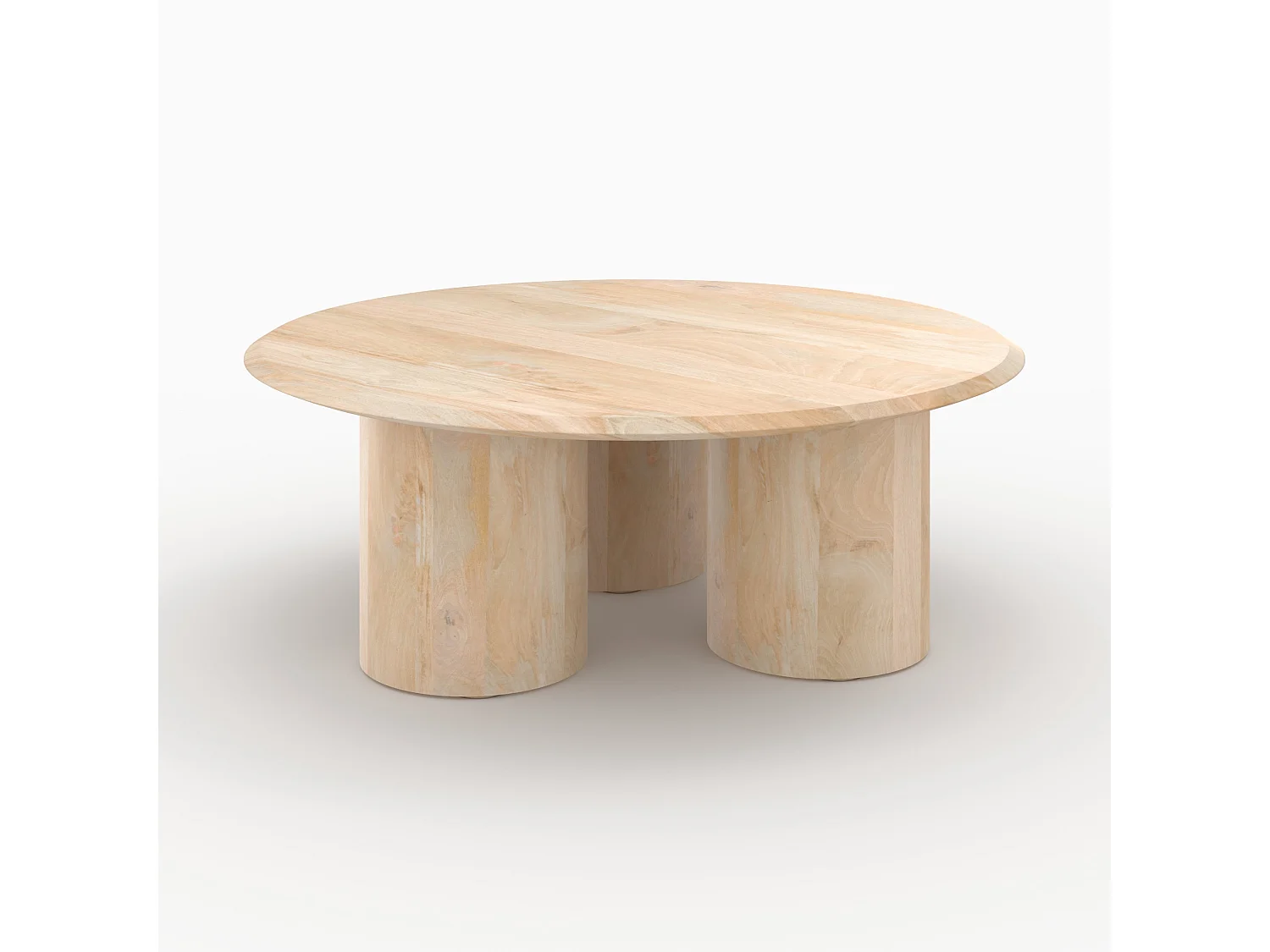 Table basse ronde en bois de manguier D90 cm - Sacha