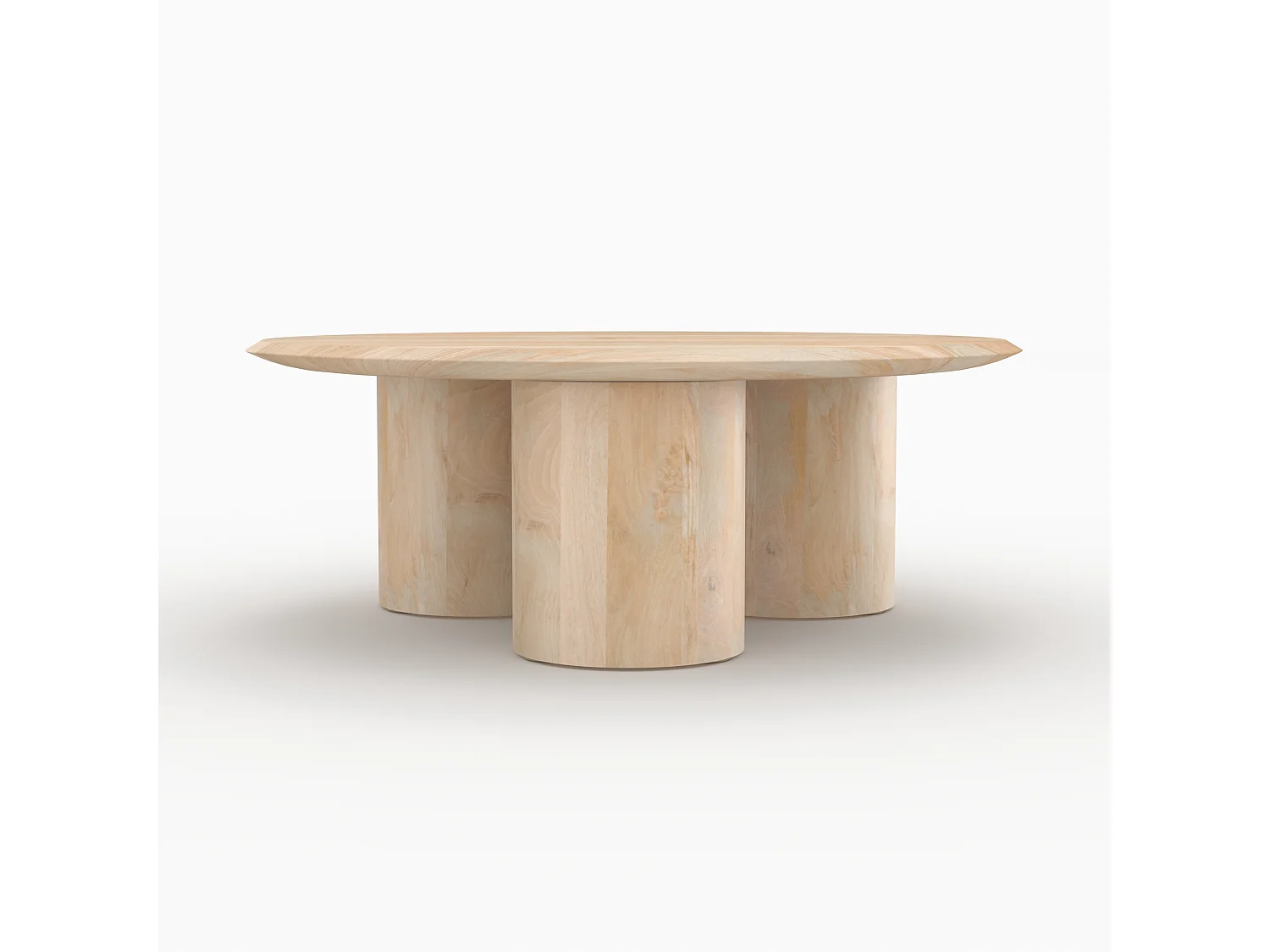 Table basse ronde en bois de manguier D90 cm - Sacha