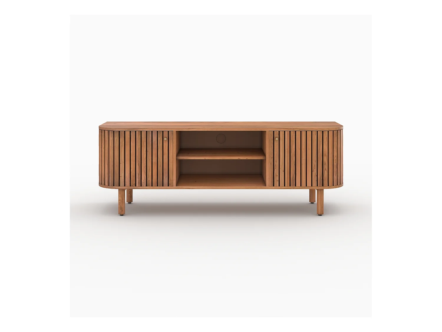 Meuble TV en bois d'acacia 145 cm - Paola