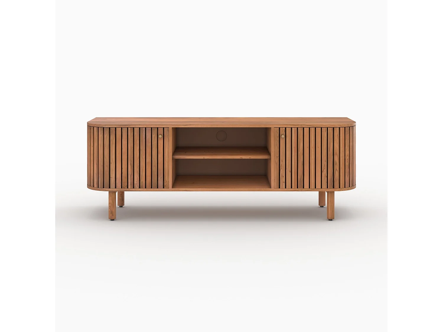 Meuble TV en bois d'acacia 145 cm - Paola