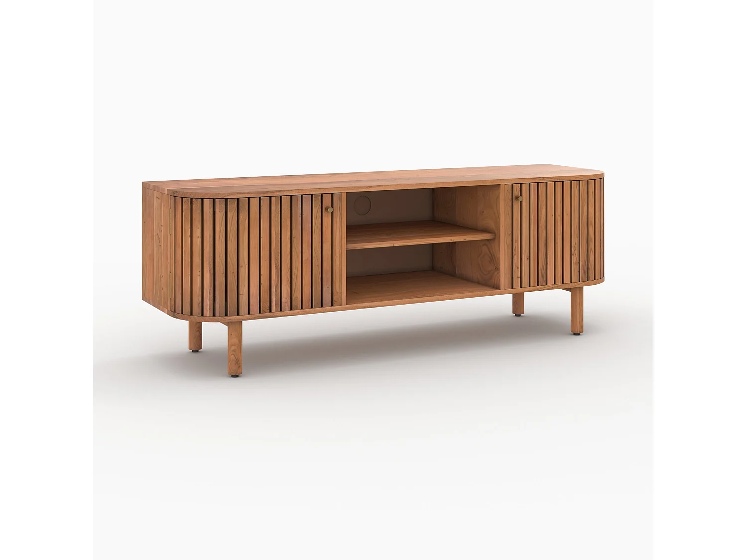 Meuble TV en bois d'acacia 145 cm - Paola