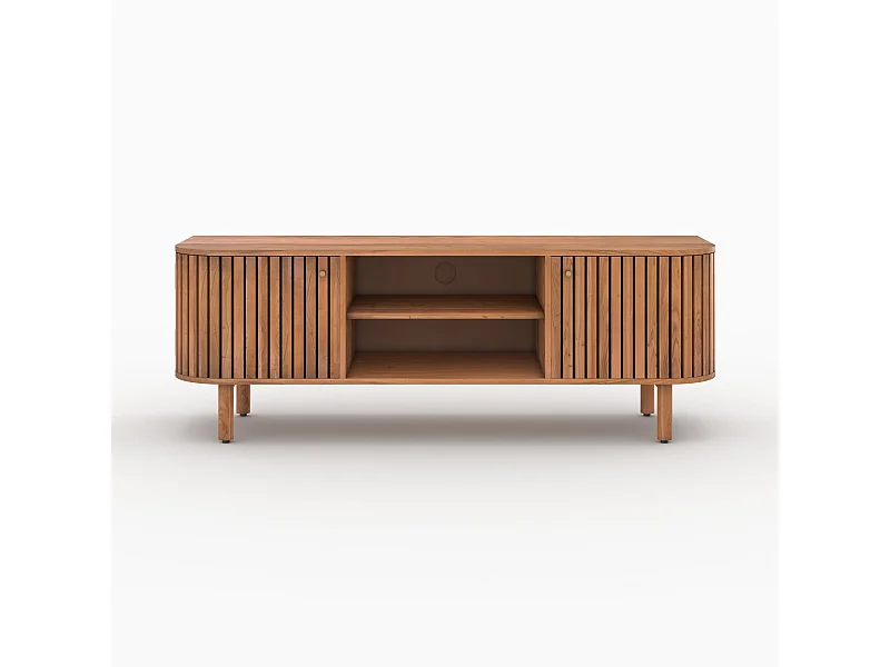 Meuble TV en bois d'acacia 145 cm - Paola