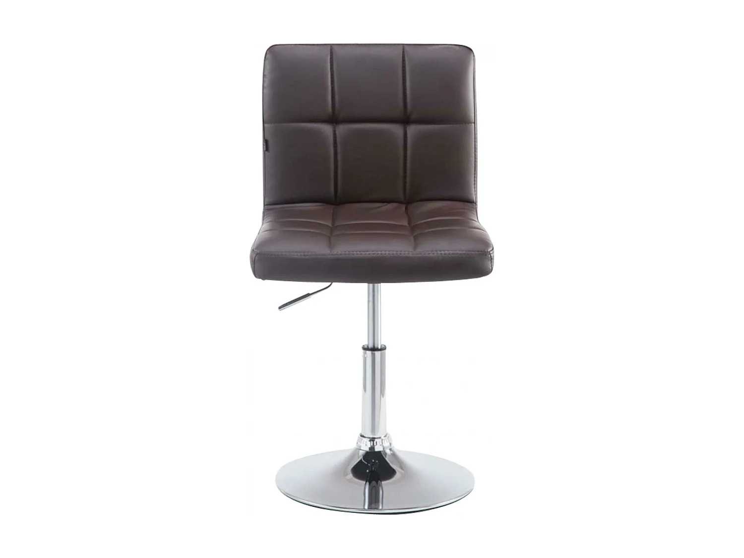 Lot de 4  Chaise gondole - Similicuir & Métal chromé - Marron - Palma V2