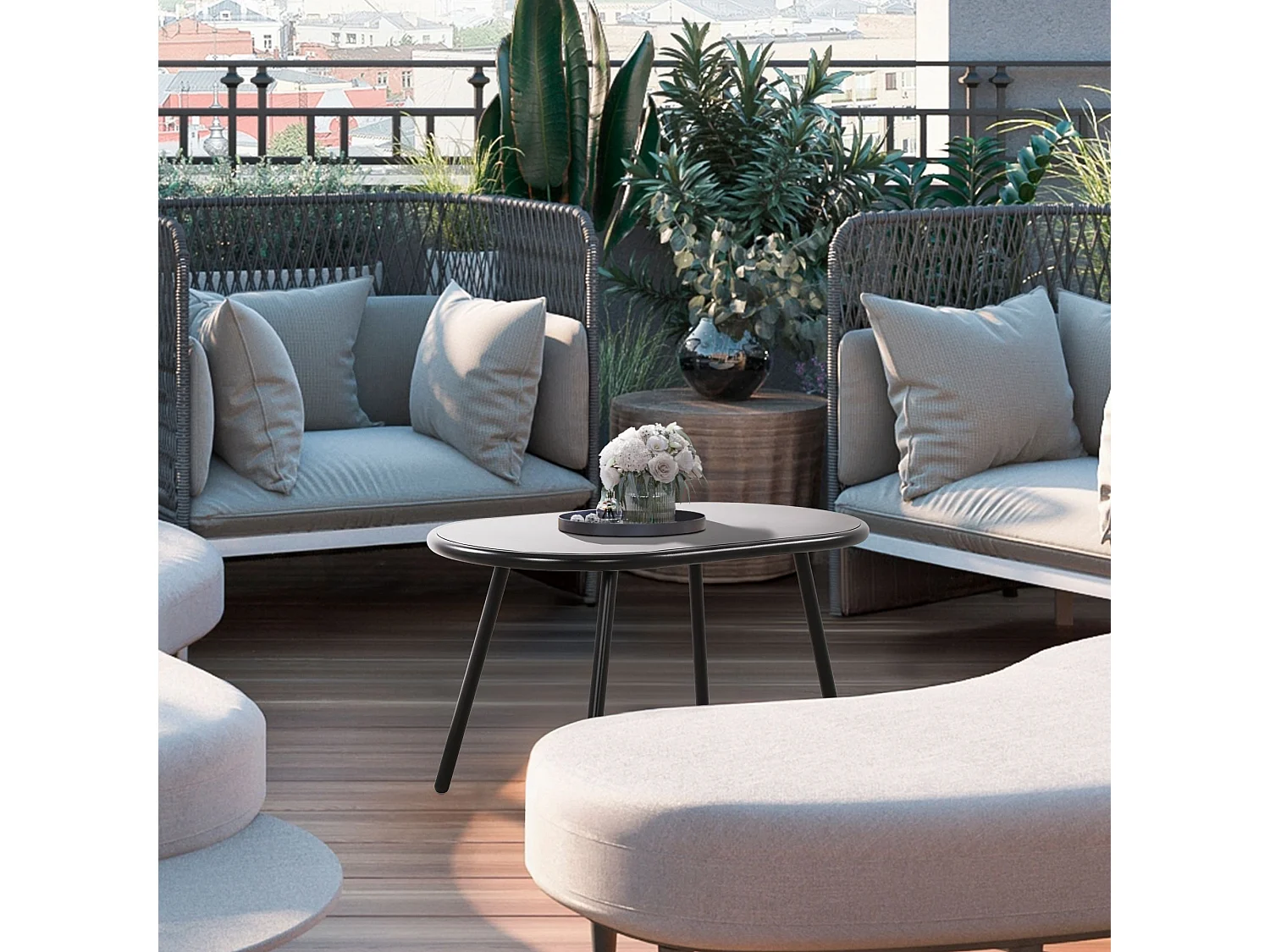 Table basse - Plastique - Noir - Velva