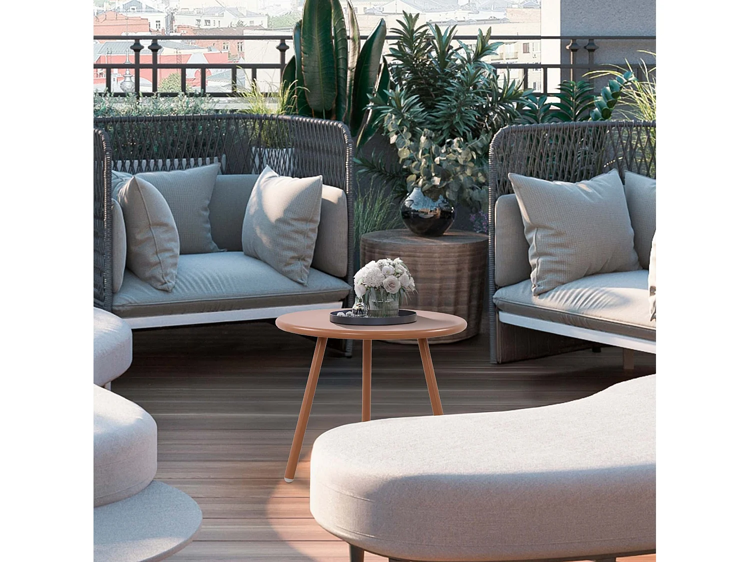 Table basse - Plastique - terracotta - Berea