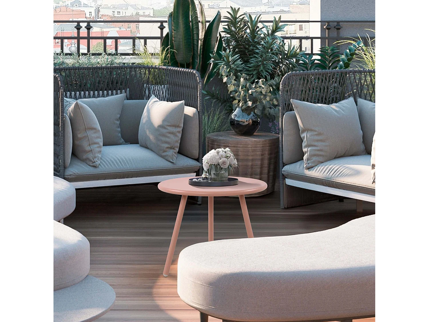 Table basse - Plastique - Rose - Berea