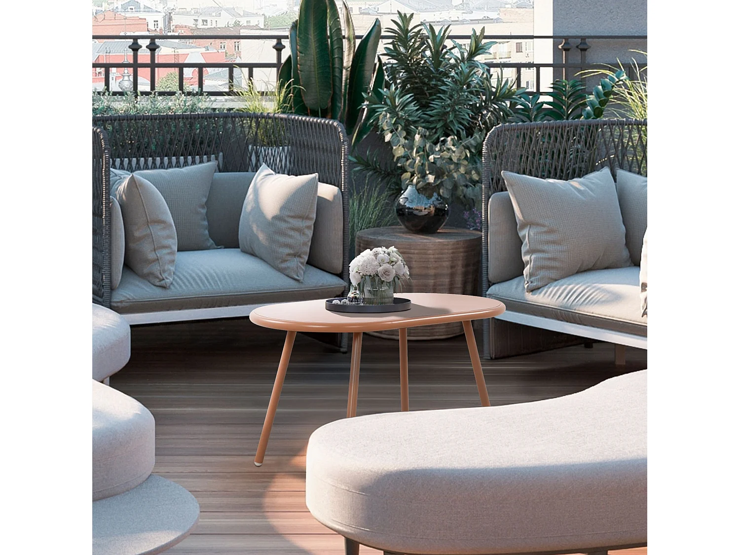 Table basse - Plastique - terracotta - Velva