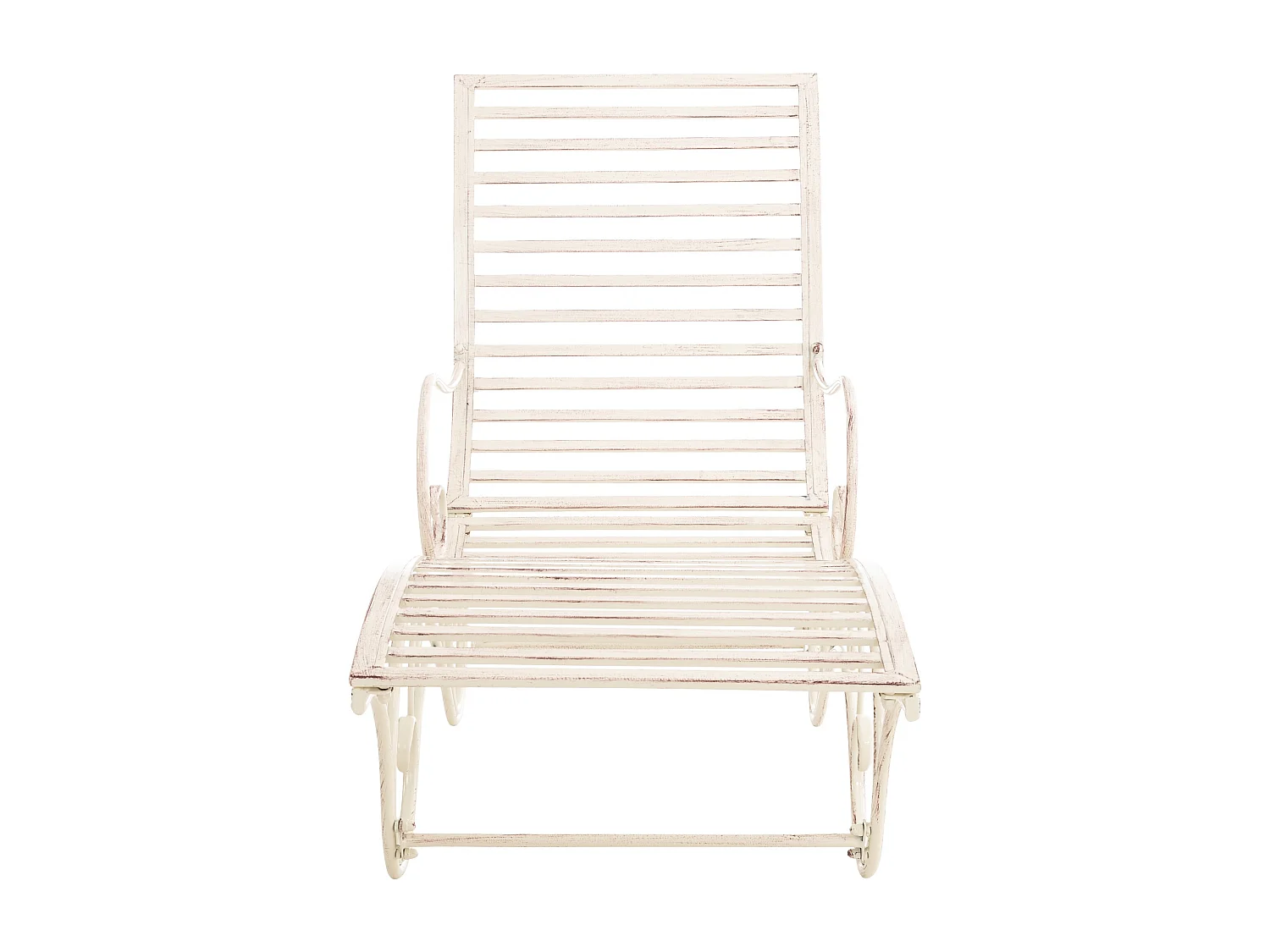 Chaise longue de jardin - Métal & Métal - Crème antique - Amiens