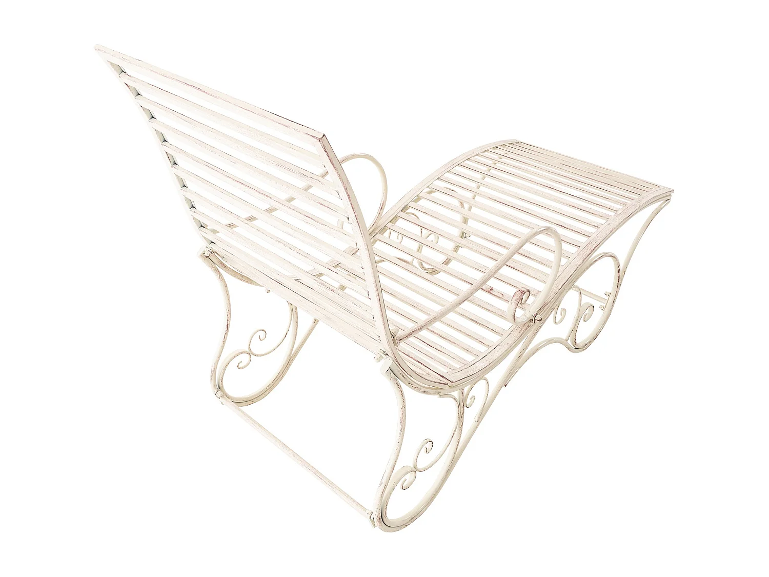 Chaise longue de jardin - Métal & Métal - Crème antique - Amiens